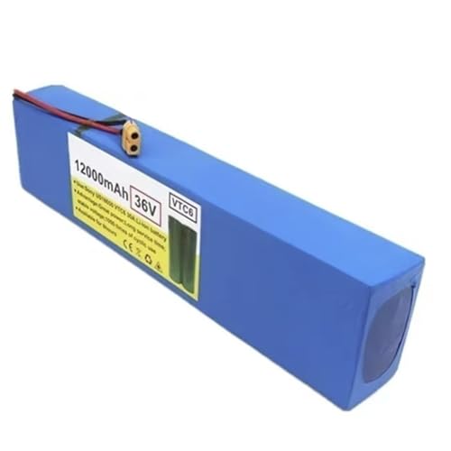 36V 10S3P Ebike Li-Ionen-Akkupack 12AH Wasserdichter PVC-Akku Für Elektroroller Mit 42V 2A Ladegerät Wiederaufladbarer Lithium-Akku Für 100W-500W Elektrofahrrad XT60
