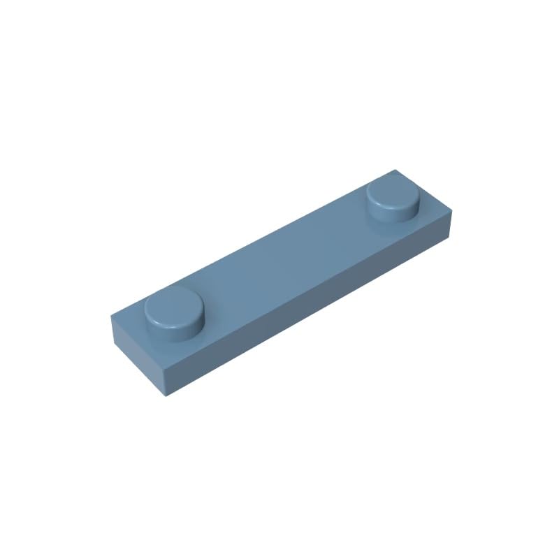 XYEIUGO 92593 Foundation Plate Special 1x4 with 2 Studs, Sand Blue, 50 PCS