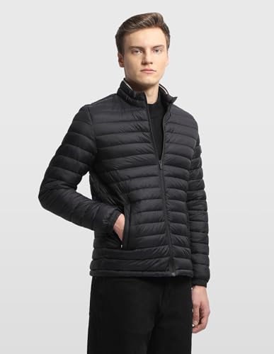 Image of Arrow sport men's solid regular fit packable jacket
