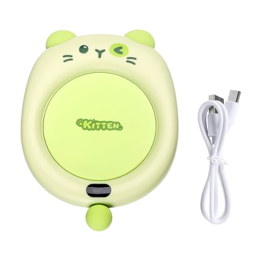 Chingde Scaldatazze Caffè, Scalda Tazza USB, Scalda Tazze Latte, Scaldatazza USB, Display di Temperatura, Temperatura a 3 Velocità, per Caffè, Tè, Latte, Cacao (Gatto)
