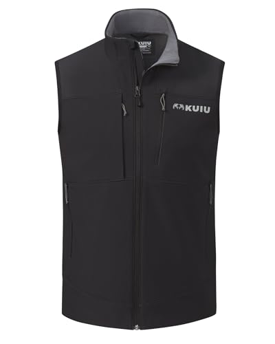 Image of KUIU Guide PRO Vest - Wind & Water-Resistant Soft Shell Hunting Vest, Durable & Quiet with Fleece Lining for Cold Weather