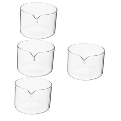 CIYODO 4pcs Crystalizing Dish for Lab Glass Petri Dish Evaporation Crystallizing Holder Lab Instruments Biology Research Bowl