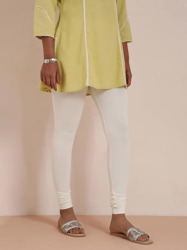 Image of TWIN BIRDS Tailored Cut and Classic Fit Super Stretchable Elastane Fabric Churidar Leggings for Women