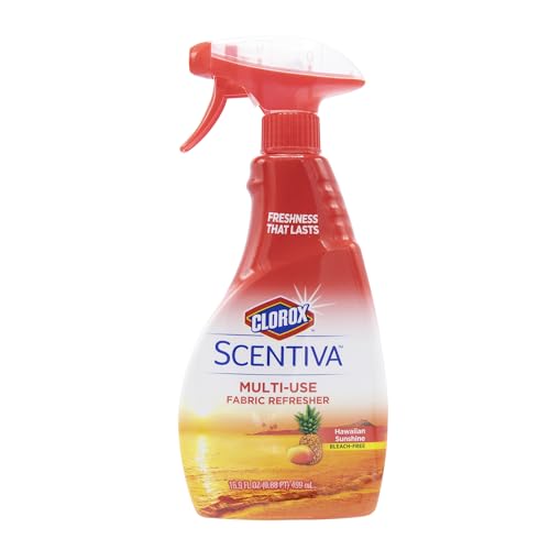 Clorox Scentiva Multi-Use Fabric Refresher Spray in Hawaiian Sunshine Scent, Odor Eliminator for...