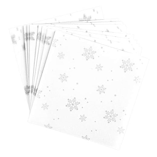 Ideen mit Herz Transparentpapier | 100 Blatt | Premium-Qualität | 110 g/qm | bedruckt | ideales Faltpapier zum Sterne basteln | transparentes Bastelpapier (Eiskristalle | weiß & silber, 10 x 10 cm)