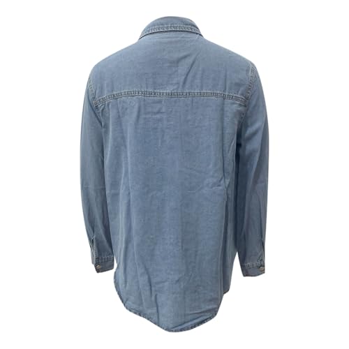 Veste en jean décontractée pour femme ample et délavée - 4