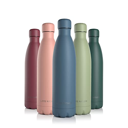 LARS NYSØM Trinkflasche Edelstahl 750ml | BPA-freie Isolierflasche 0,75 Liter | Auslaufsichere Wasserflasche für Sport, Fahrrad, Hund, Baby, Kinder Cover