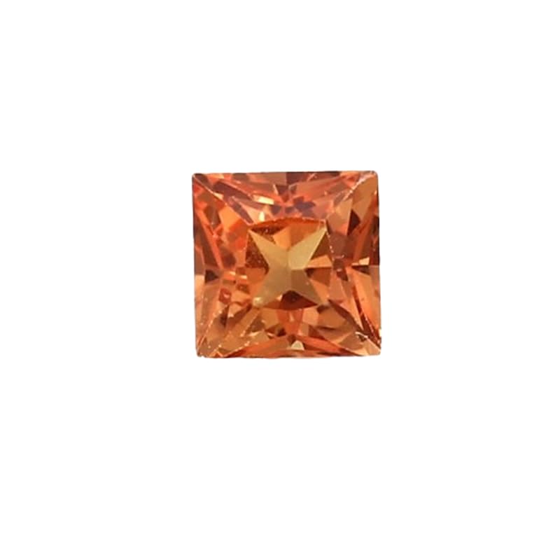 Saphir Padparadscha naturel carré en vrac pierre précieuse pour bijou