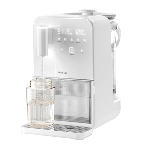 Image of Instant Warm Water Dispenser, Water Warmer for Baby Formula, Adjustable Temperature & Volume, Hot Water Dispenser for Baby Bottle with Night Light, Detachable 3L Glass Water Tank, 7x24H Keep Warm