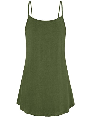 Viracy Flowy Tank Tops For Women, Maternity Tunic Cotton Cami Halter Top Juniors Trendy Summer Outfits Loose Casual Pleated Flowy Sleeveless Camisole Plus Size Army Green Xxl St Patricks Day Shirt #TOP1