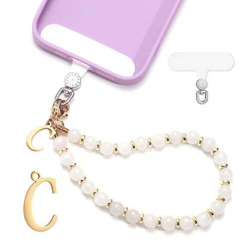 1 Set Beaded Phone Wrist Strap, Initial Phone Charms Detachable Letter B - Photo 38 sur 176