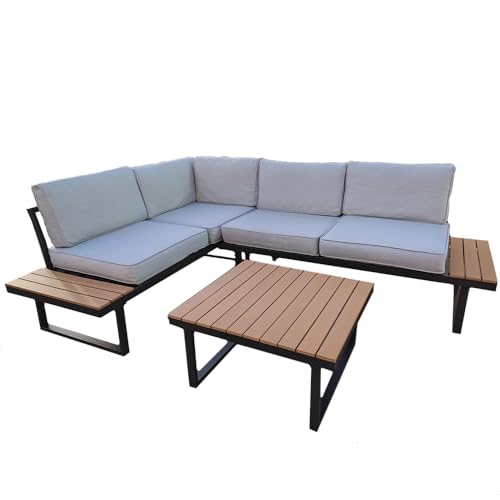Jack Stonehouse Sicily Garden Furniture 4 Seater Corner Sofa Set An...
