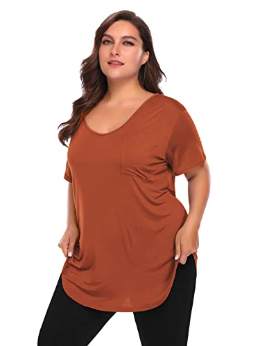 Image of BELAROI Women Plus Size Tops V-Neck Tunics Shirts