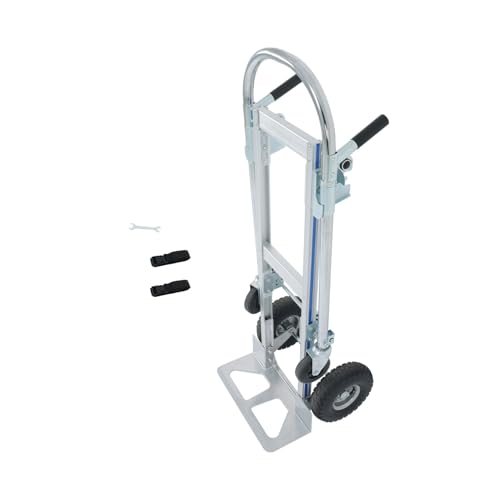 Carretilla plegable 2 en 1 capacidad 1000 lb, ruedas inflables 10 pulg miniatura 1