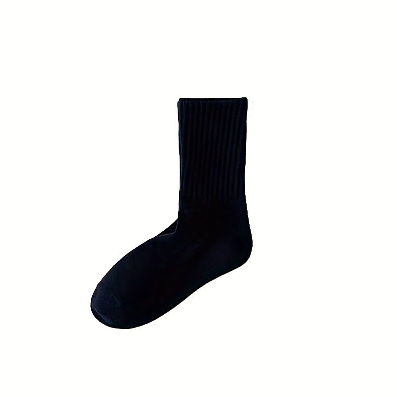 Long Socks for Men and Women, Simple Solid Color, Suitable for Casual Sports (6 Pairs)4