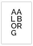 Premium Poster Stadt AALBORG | Städtemotiv, Typografie | 