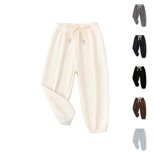 Toddler Boys Corduroy Pants Straight Drawstring 𝐂inch Bottom Sweatpants Solid Elastic Waist Casual Long Trousers