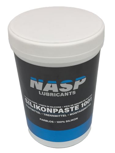 NASP - Pasta de silicona para grasa de montaje, transparente, 1 kg, fabricado en Alemania