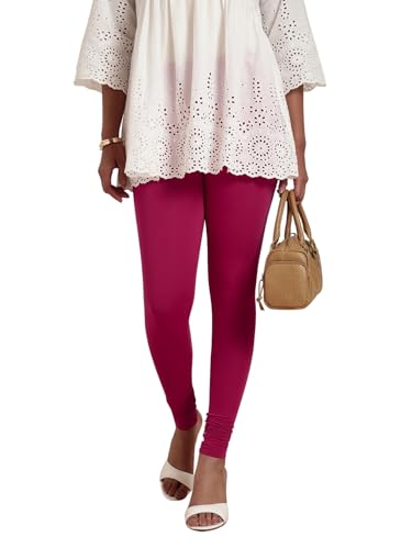 Image of TWIN BIRDS Tailored Cut and Classic Fit Super Stretchable Elastane Fabric Churidar Leggings for Women