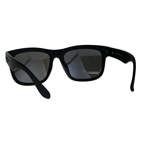 PASTL KUSH Sunglasses Wood Textured Square Rectangular Frame Mirror Lens3