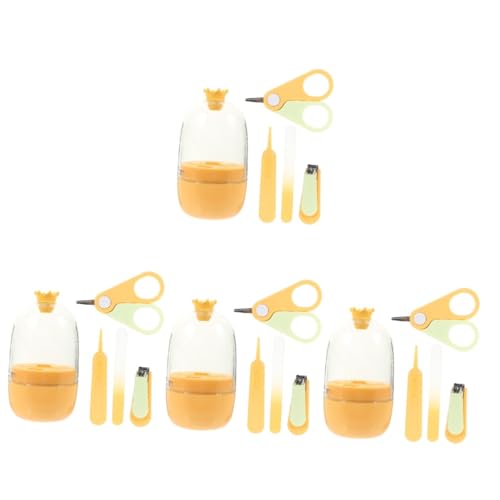 ifundom 4 Juegos Tijeras De Uñas Para Bebés Juego De Uñas Kit De Salud Para Bebés Kit De Aseo Infantil Recién Nacido Cortador De Uñas Cortaúñas Dedicado Niño Abdominales Suministros