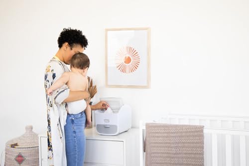 Image of Ubbi Portable Diaper Changing Station Diaper Storage Caddy Organizer with Folding Changing Mat, Stores Baby Diapers, Wipes and Baby Accessories, Gray