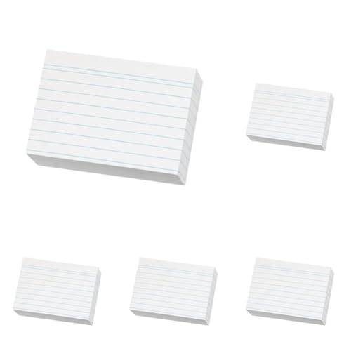 Fiches Bristol A8 Herlitz lignées blanc | Lot de 1000 pièces pour révision