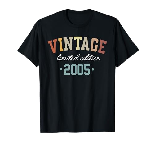 Vintage 2005 Limited Edition 20-Year-Old Gifts 20th Birthday Camiseta