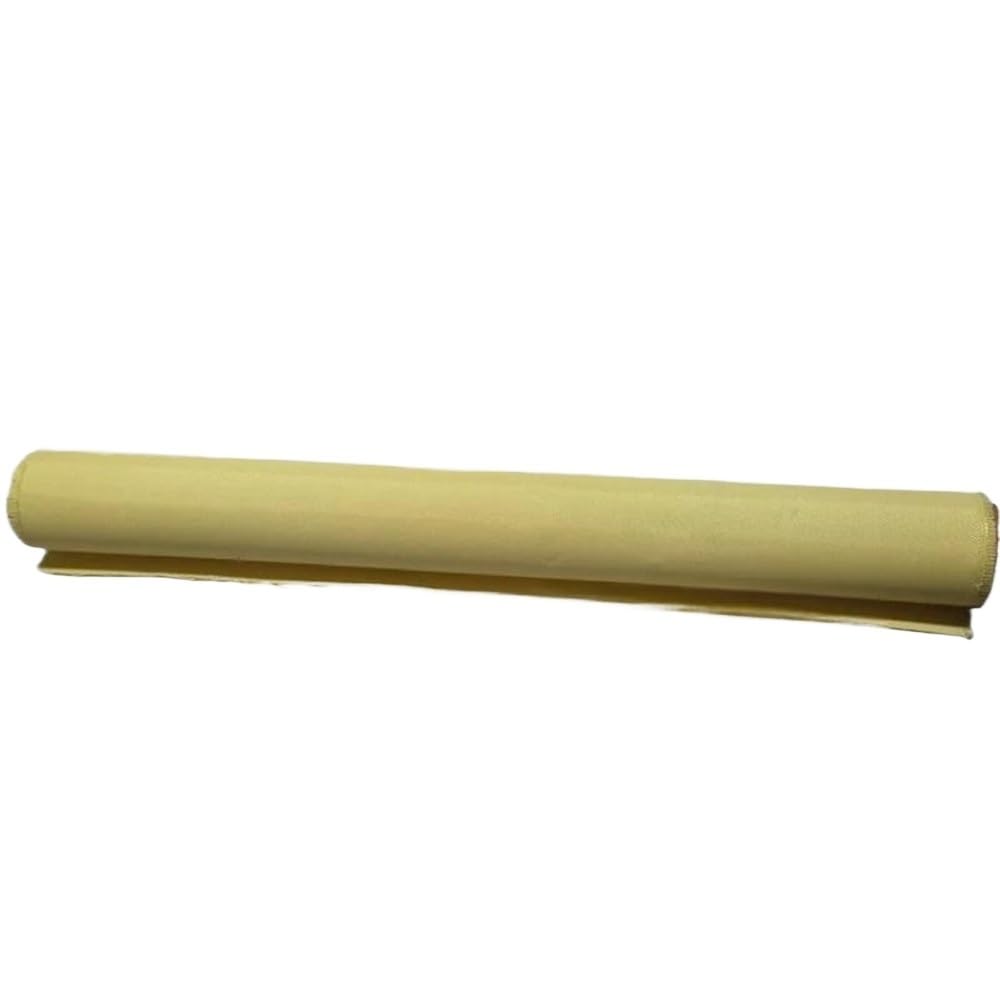Aramid Fiber Cloth 100cm Plain Aramid Fabric, Highly Abrasion-Resistant Yellow Fibre for Cable Sheathing 1 piece(100x100cm)