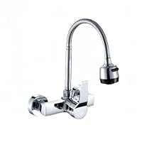 Amazon | 混合栓 水栓 キッチン用 壁付き 蛇口 シングルレバー混合水栓