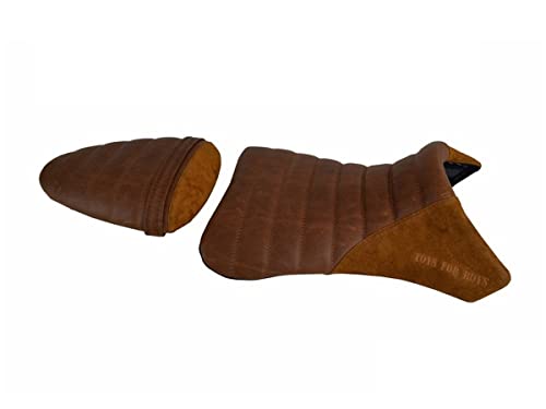 Housse de selle Buell 1125R marron cuir véritable pour réparer une selle abîmée