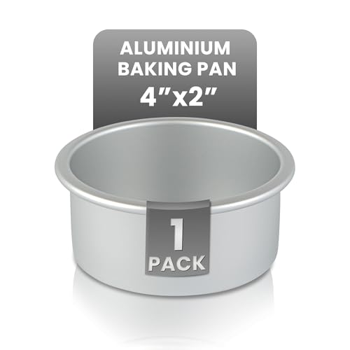 Restaurantware-Met Lux 4 x 2 Inch Straight-Sided Baking Tin, 1 Round Cake Pan - Oven-Ready...