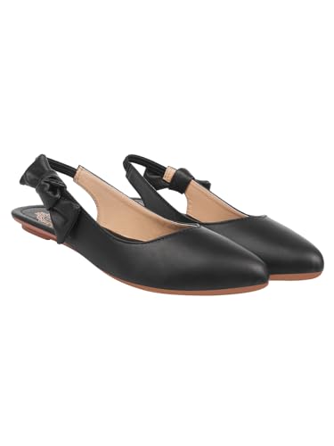Image of Shoetopia Women's Pointed Toe Flats with Side Bow Stylish & Comfortable ||Slingback Ballet Shoes for Casual & Party Footwear