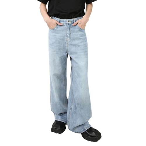 XYGJZ Mens Straight Leg Baggy Jeans Casual Fashion Loose Denim Pants Work Streetwear - Main Image