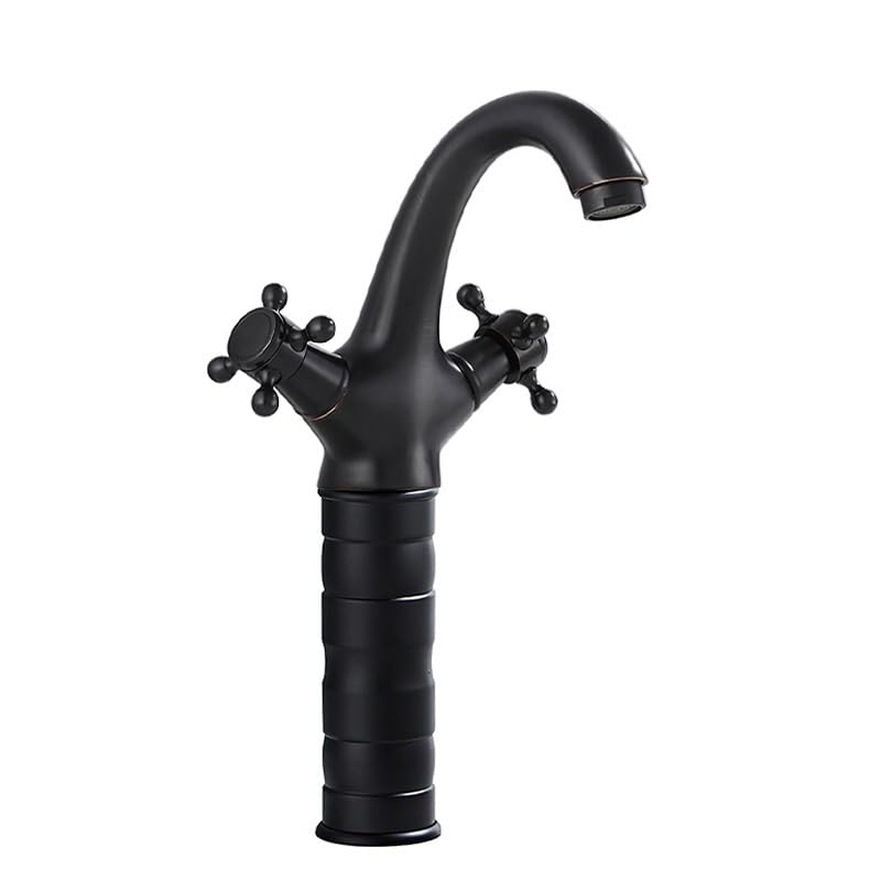 Robinet de lavabo tout en cuivre style ancien mitigeur chaud et froid pour salle de bains