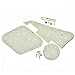 Dopro LP Guitar Pickguard Back Plate Rear Cavity Cover Switch Plate and Nickel Steel Mounting Bracket with Steel Pickguard Mounting Screws for USA Gibson Les Paul Aged Pearl