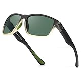 TJUTR Men's Polarised Sunglasses,UV Protection Retro Sun Glasses,Unisex Wrap Around Ultralight Wide-Side Shades for Driving Fishing Hiking & Travel