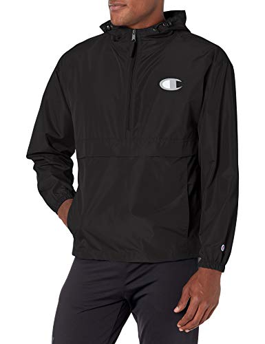 Champion Men's Packable Jacket, Black, M