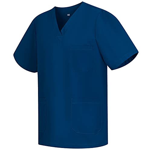 MISEMIYA - Unisex-Schrubb-Set - Medizinische Uniform mit Oberteil und Hose ref.6801-6802 - Large, Marineblau 68