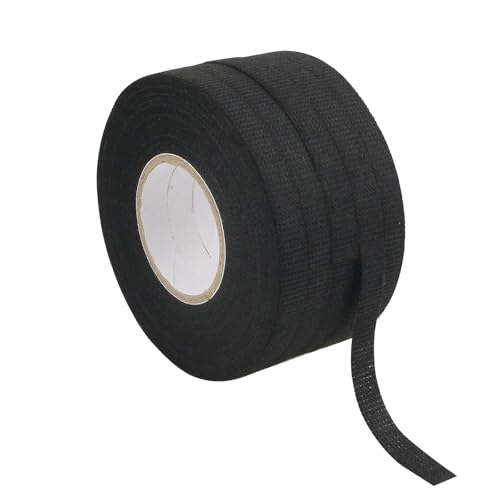 Image of SONAKY Wiring Harness Tape High Temp Wire Cable Loom Self-Adhesive Fabric Tape for Electrical Automotive Engine Harness Wrap Protection Noise Damping Cables Fixed 0.35 Inch x 50 FT 5 Rolls