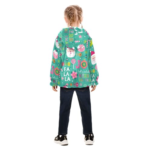 OTVEE Christmas Snowman Joy Cartoon Elements Kids Hoodie Jacket Fall Spring Full Zip Warm Outwear Coat4