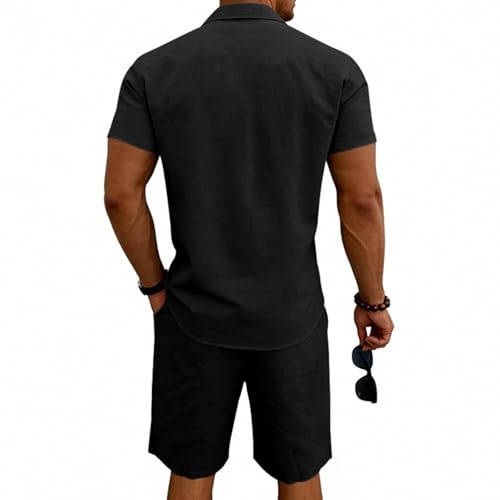 Ensemble homme chemise short de plage décontracté