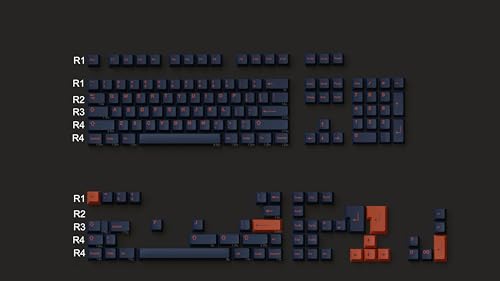 GMK Sunset Surfing Keycap Set - MX Compatible, Official GMK, Doubleshot ABS (Base)