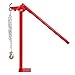 Post Puller, 43.3 X 5.9 X 5.9 in, Heavy Duty Fence Jack with Long Lifting Chain, Powder-Coated Iron Standing Frame and Lever, for Round-Post, T-Stakes, Sign Posts & Tree Stump,Basic Type