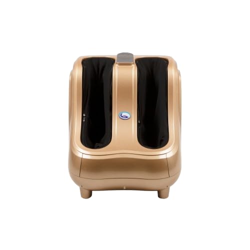 ARG Healthcare Foot & Calf Massager 3 Modes Intensity Kneading, Shiatsu or Rolling Massage, Vibration & Heat Therapy For Pain Relief & Relaxation Improved Blood Circulation Automatic Massager (Gold)