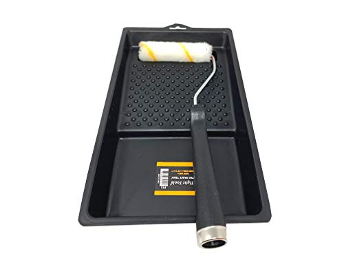 Grip Tight Tools PT2 Heavy Duty Plastic Small Paint Tray, 6-1/2" x 11", Black