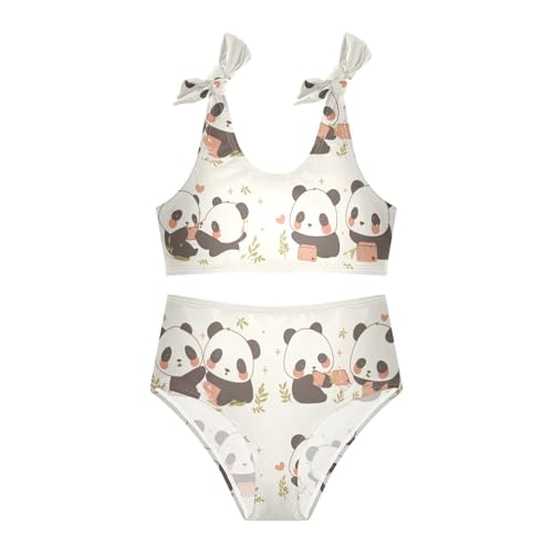 KLL Chinese Panda Cute Cartoon Girls Two Piece Bikini Sets Quick-Dry Beach Swimwear Swimsuit3