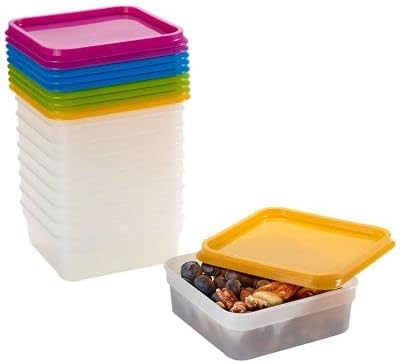 Lakeland Stack-a-Boxes Plastic Food Containers & Lids (400ml) x 10