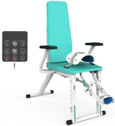 Entrenador eléctrico de rehabilitación de rodilla con ángulo de extensión ajustable y control remoto para rigidez de extremidades inferiores