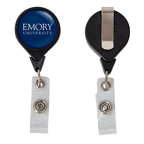 Desert Cactus Emory University Retractable Badge Holder Eagles ID Reel with Ticket Clip for Lanyard, Work, School & Office Access